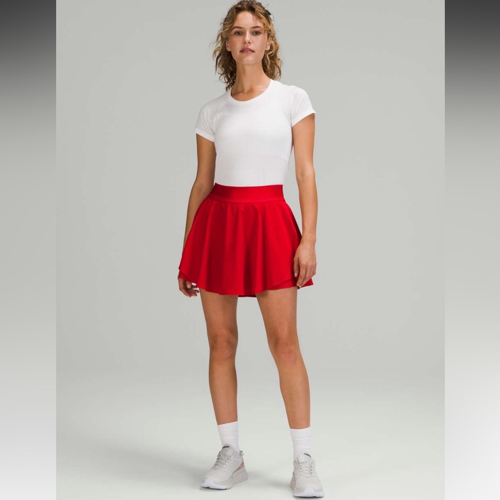 Discontinued Court Rival Skirt Tall Size 4 Dark Red Lululemon